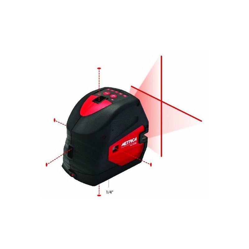 

Metrica - Nivel láser rojo de 5 puntos CR + 15/20 m de alcance - 61360