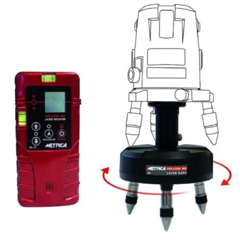 METRICA - Récepteur Laser et Base Rotative Intelligente pour un Alignement Précis - FOLLOW ME