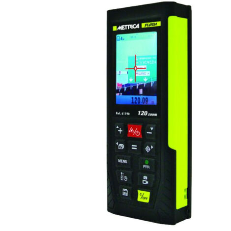 Metrica – Télémètre laser 120m avec zoom 4X – Précision ± 2mm – Inclinomètre numérique – 61190