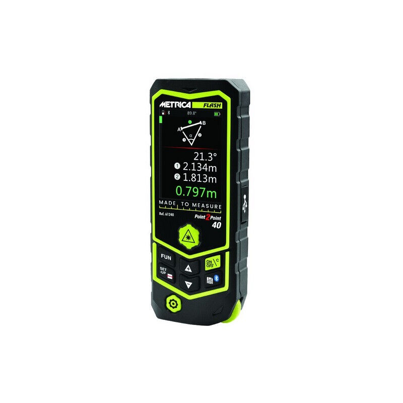 

Telémetro láser FLASH POINT2POINT 40 de 40 m - 61240 - Metrica