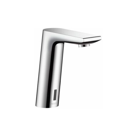 Mezclador electrónico de lavabo Hangrohe Metris S con preajuste de temperatura, funcionamiento a batería, descarga 128mm - 31101000