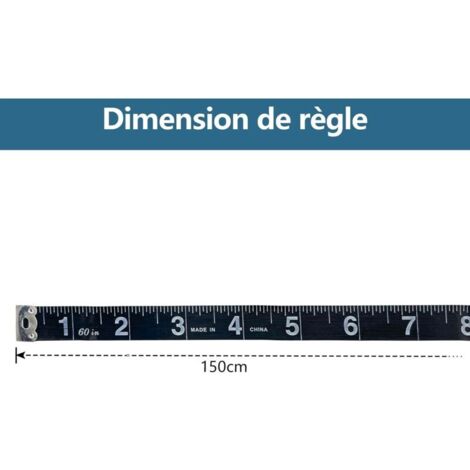 Metro a nastro bifacciale, metro da sarto - 150 cm/60 pollici, adatto per misurazioni del corpo e cucito, strumento di misurazione per cucito manuale