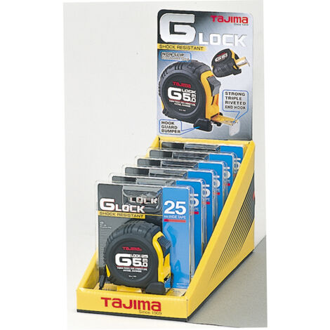 Metro a nastro Tajima (metro a nastro), lunghezza: 5 m - nastro in acciaio con rivestimento HyperCoat, gancio terminale triplo rivettato - G5P50MYD