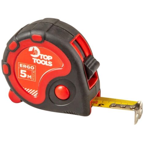 Metro a nastro top-tools 27c124 5 m 19 mm ergonomico