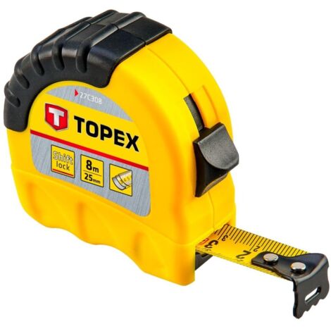 metro a nastro topex shiftlock 8 m blocco ergonomico