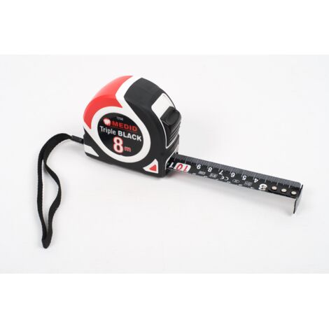 Metro a nastro triplo nero lungo 3m - L19