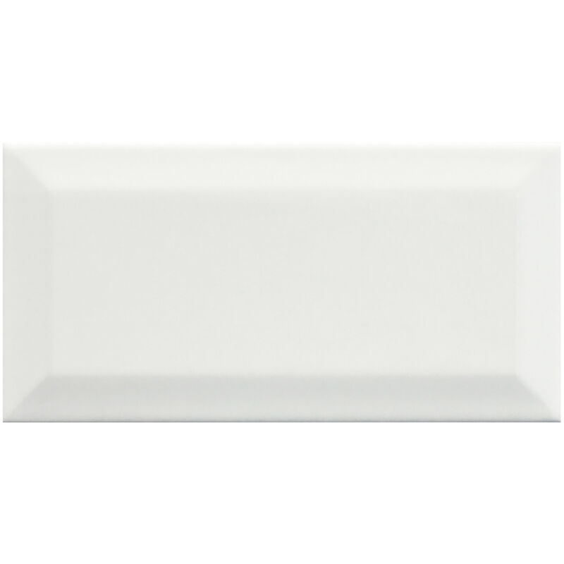 Wholesale Domestic - Metro Bevelled White 10cm x 20cm Ceramic Wall Tile