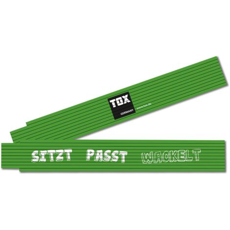 Metro plegable 2 mtr. "SITZT PASST WACKELT"