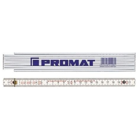 Metro Plegable Longitud 2 Mm Mm/Cm Ce Iii Haya Blanco Promat