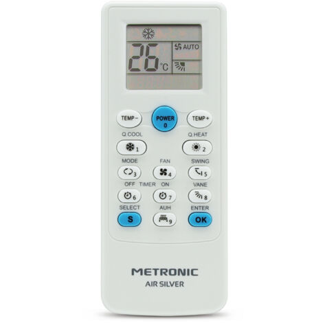 Metronic 495348 mando a distancia universal blanco para aire acondicionado