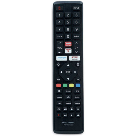 Metronic 495354 - Télécommande de de remplacement pour téléviseurs Hisense - Universal Télécommande  pour téléviseurs de la Brand Hisense
