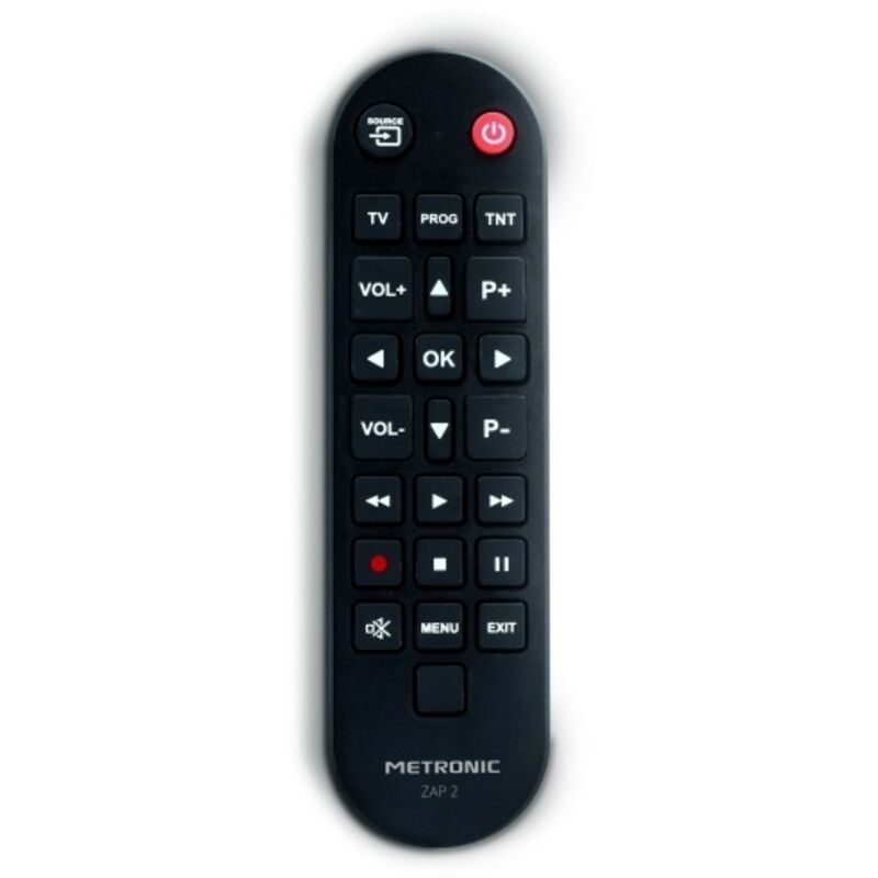 Metronic 495380 TCDE ZAP2 - Fernbedienung universal für TV und DVB-T, schwarz