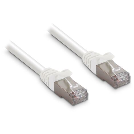 Cable prolongador latiguillo RJ45 CAT7 Ethernet macho / macho recto, 10mts blanco