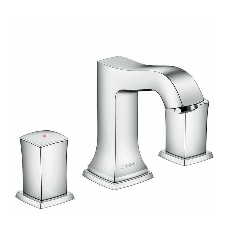 

Hansgrohe - Mezclador monomando de lavabo 110, 3 orificios con tirador y desagüe automático cromado