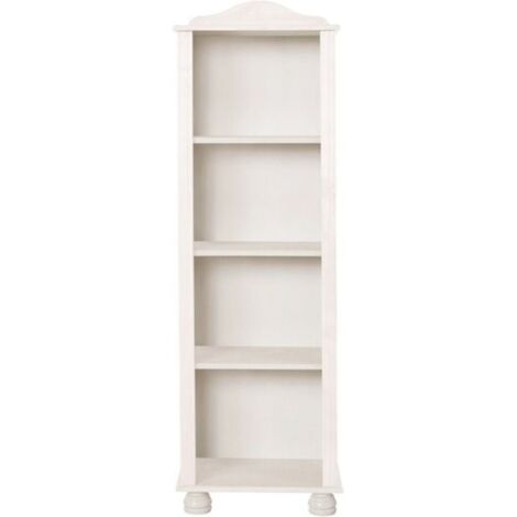 Mette-Bibliothèque avec 3 Étagères Laque Blanche