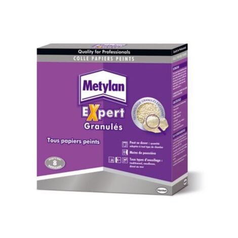 HENKEL METYLAN Expert Colle Papiers Peints Granulés, Colle supérieure tous papiers peints et intissés - 200 gr