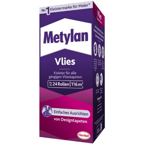 Metylan Pasta per carta da parati in tessuto non tessuto con retro liscio o ruvido, facile da usare, pasta per carta da parati ad alta resa, 1 x 720 g