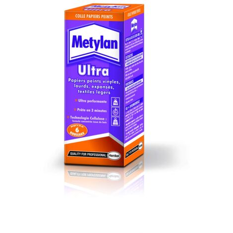 Metylan "Ultra" Colla Carta Da Parati, Colla Speciale Carta da Parati Standard Speciali e Vinili, Colla Ideale Ambienti Umidati, Confezione da 200 g (6 Rotoli/ 30 m²)
