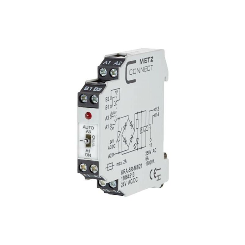 Module de couplage 24, 24 v/ac, v/dc (max) 1 inverseur (rt) Metz Connect 11064513 1 pc(s) C873702
