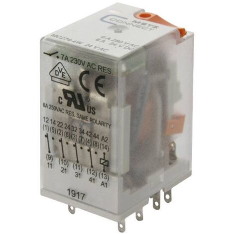 Metz Connect 110017101407 Relais enfichable 24 V/AC 7 A 4 inverseurs (RT) 1 pc(s) C873122
