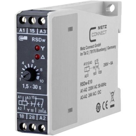 Metz Connect 11016141280417 RSDw-E10 Relais étoile triangle 230 V/AC 1 pc(s) 1 inverseur (RT)