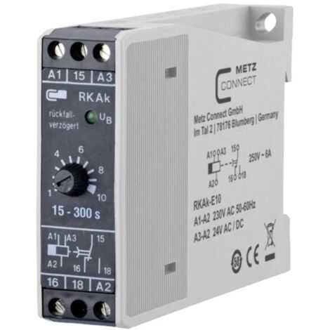 Metz Connect 110304412008 RKAk-E10 Relè temporizzato Spegnimento ritardato 230 V/AC 1 pz. 1 scambio
