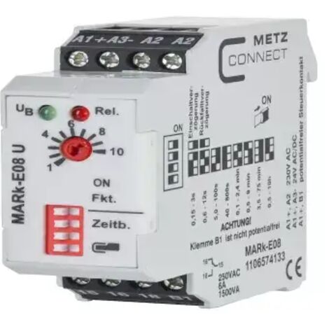 Metz Connect 1106574133 MARk-E08 Zeitrelais Multifunktional 230 V/AC 1 St.  1 Wechsler