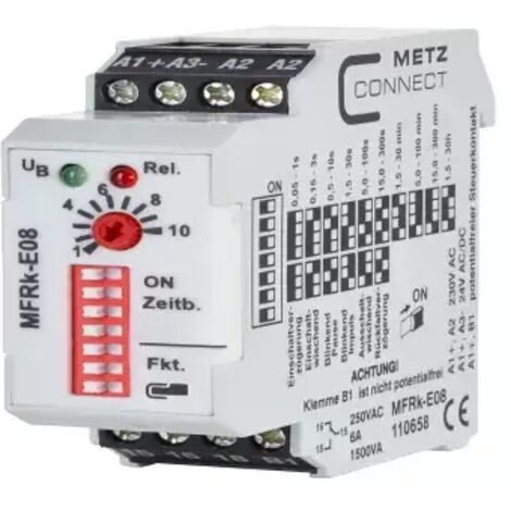 Metz Connect 110658 MFRk-E08 Zeitrelais Multifunktional 230 V/AC 1 St.  1 Wechsler