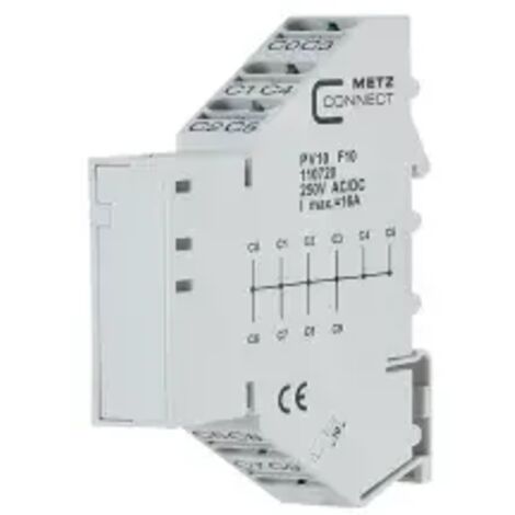 Metz Connect 110720 Potenzialverteiler  Federklemme  Grau 1 St.