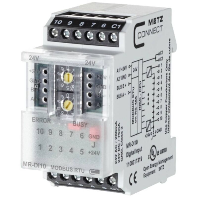 Metz Connect - MR-DI10 Modbus rtu 24 v/ac, 24 v/dc 85 mA Contenu 1 pc(s)