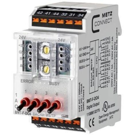 Metz Connect 110886132170 24 V/AC, 24 V/DC 200 mA Nbr. de sorties:4 x Contenu 1 pc(s) Q818163
