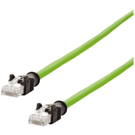 Metz Connect 142M2X55010 RJ45 Câble réseau, câble patch CAT 6a S/FTP 1.00 m vert gaine PUR, résistant aux acides, résistant à l'ozone, résistan C878382