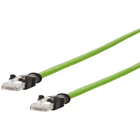 Metz Connect 142M2X55010 RJ45 Patchkabel CAT 6a S/FTP 1.00 m Grün PUR-Mantel, Säurebeständig, Ozonbe
