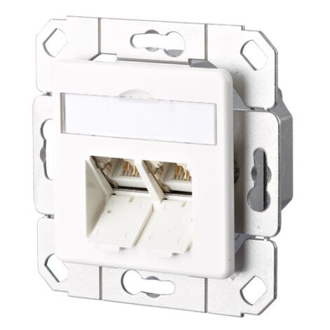 METZ CONNECT E-DAT C6 2 Port UPk reinweiß RAL9010 (1307381102-I)