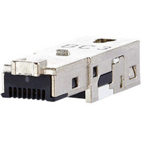 Metz Connect E-DAT Industry RJ45 1401400810-I Stecker, gerade Polzahl Sensoren 8P8C Silber 1 St.