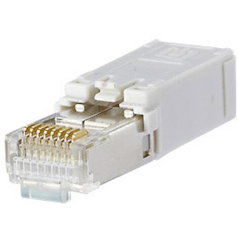 Metz Connect  E-DAT Industry RJ45 1401500810-I Stecker, gerade   Polzahl Sensoren 8P8C Hellgrau 1 St