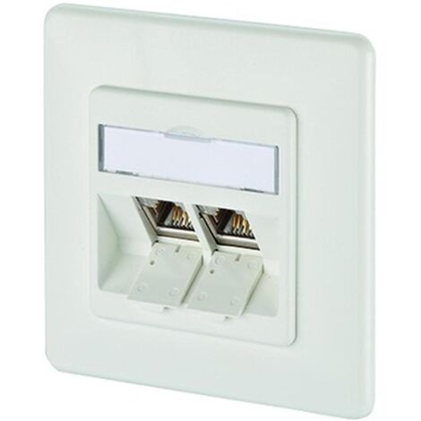 Metz Connect E-DAT modul 2 Port UP Cat.6A, reinweiß 1309121002-E