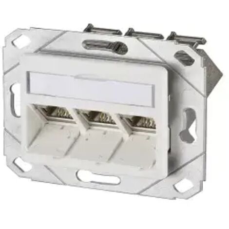Metz Connect E-DAT modul 3 Port UPk Cat.6A, reinweiß 1309131102-E