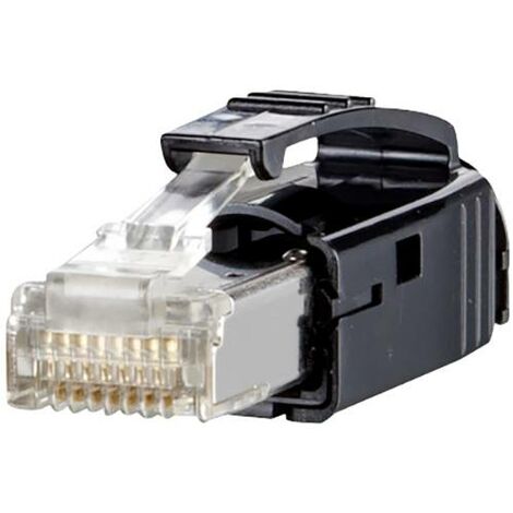 Metz Connect Fiche RJ45 noire Cat.6 classe EA 1401505012-E mâle noir 1 pc(s) C878682