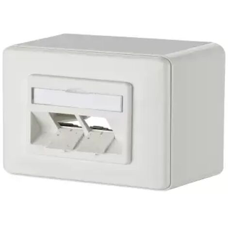 METZ CONNECT Keystone Anschlussdose AP 2 Port leer reinweiß (130B20D20002KE)