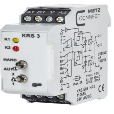 Metz Connect KRS-E08 HR3 24 V AC/DC 110665