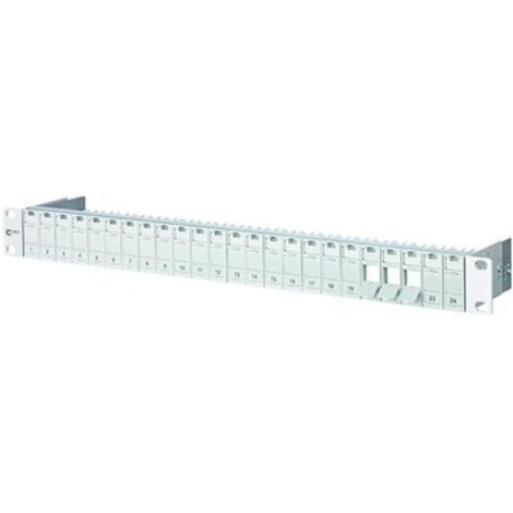 Metz Connect Modul 19 Zoll Modulträger 1HE 24 Port lichtgrau unbestückt, geschirmt 130920-00-E