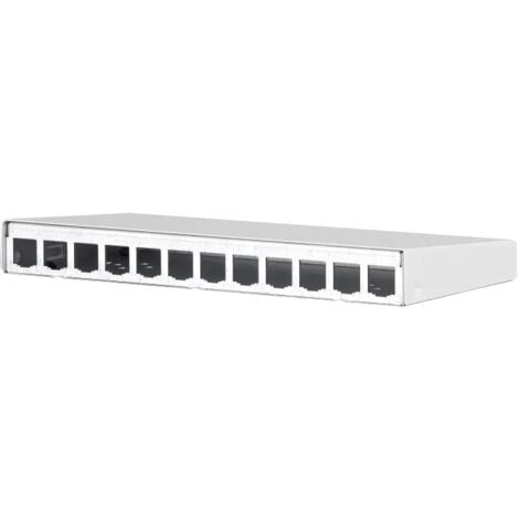 Metz Connect Modul AP-Gehäuse 12 Port reinweiß, unbestückt 130861-1202-E