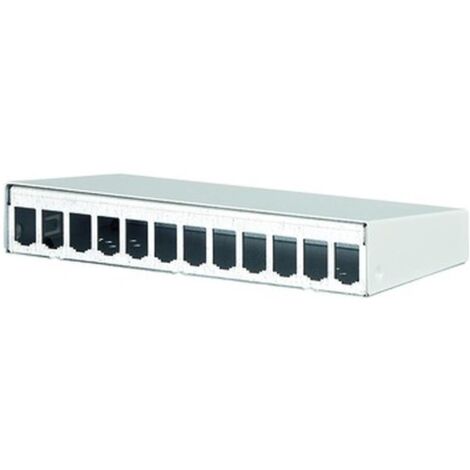 Metz Connect Modul AP-Gehäuse 12 Port reinweiß, unbestückt 130861-1202-E