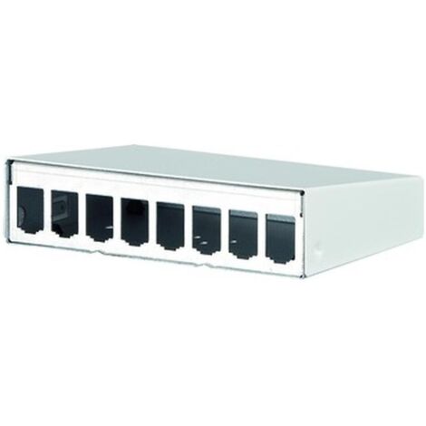 Metz Connect Modul AP-Gehäuse 8 Port reinweiß, unbestückt 130861-0802-E