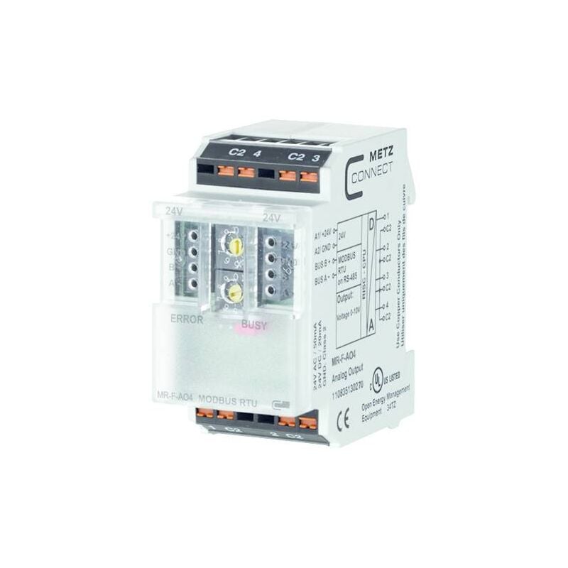 MR-F-AO4 Modbus rtu 24 v/ac, 24 v/dc 50 mA Nbr. de sorties:4 x Contenu 1 pc(s) Q818153 - Metz Connect