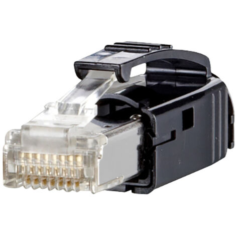 Metz Connect  RJ45 Stecker schwarz Cat.6 Class EA 1401505012-E Stecker    Schwarz 1 St.