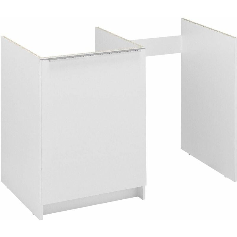 Armario bajo simple de 60 cm, para cocina americana de 1,2 m, con panel lateral Moderna