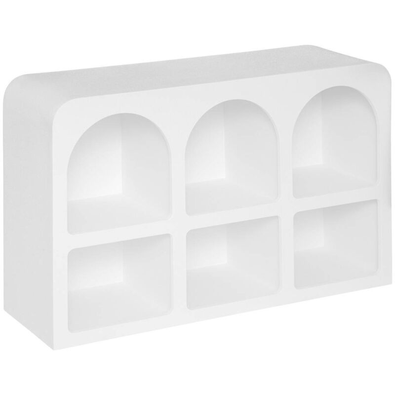 Meuble Etagère 6 niches Soleya Blanc Atmosphera