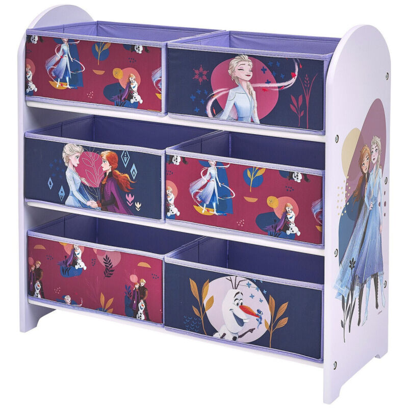 Meuble de rangement 6 paniers La Reine des Neiges ii Disney 63x25x60 cm